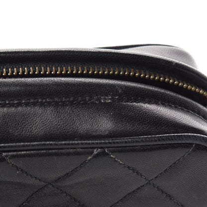 Chanel Lambskin Quilted CC Tassel Camera Case Black 12 of 13