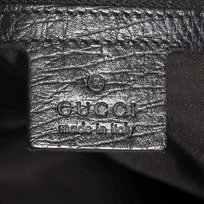 Gucci Monogram Large Horsebit Chain Hobo Black 6 of 6