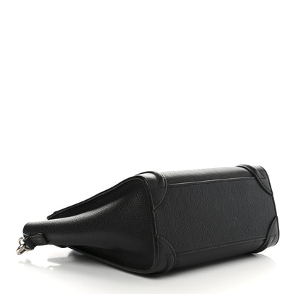 Celine Drummed Calfskin Nano Luggage Black 4 of 15