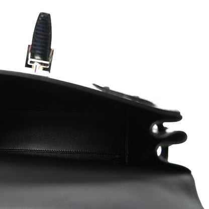 Saint Laurent Lizard Le Fermoir Top Handle Bag Small Black 5 of 9