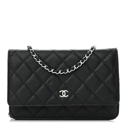 Chanel Caviar Quilted Wallet on Chain WOC Black 1 of 14