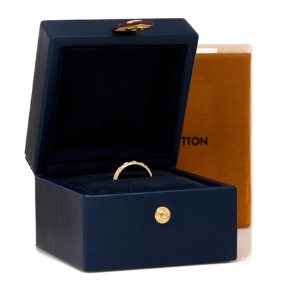 Louis Vuitton 18K Pink Gold Diamond Le Damier Ring 51 5.75 5 of 5