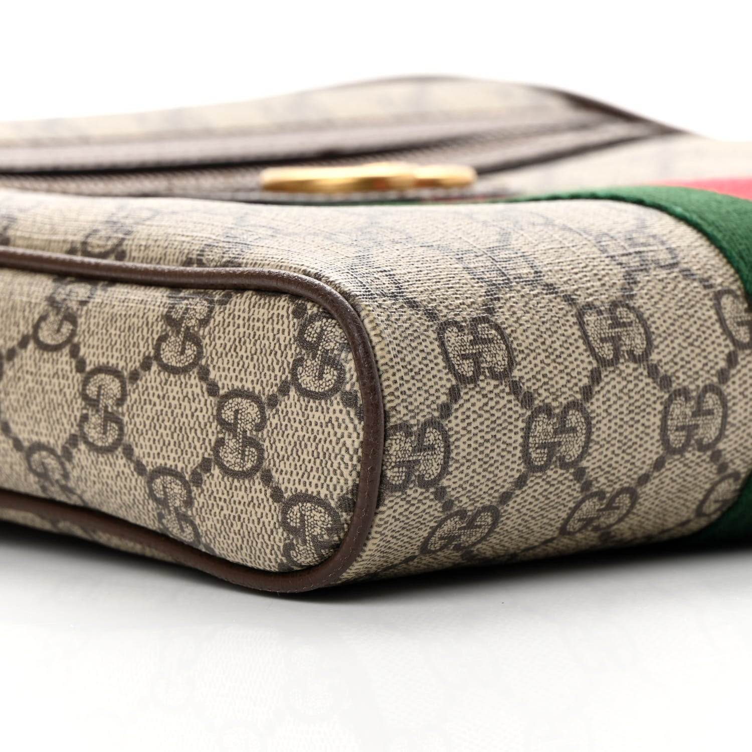 Gucci GG Supreme Monogram Web Small Ophidia Messenger Bag Brown 9 of 13