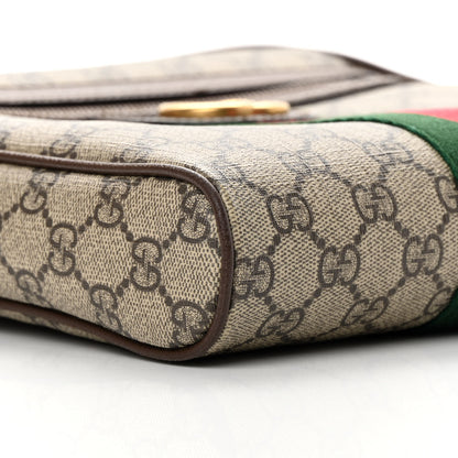 Gucci GG Supreme Monogram Web Small Ophidia Messenger Bag Brown 9 of 13