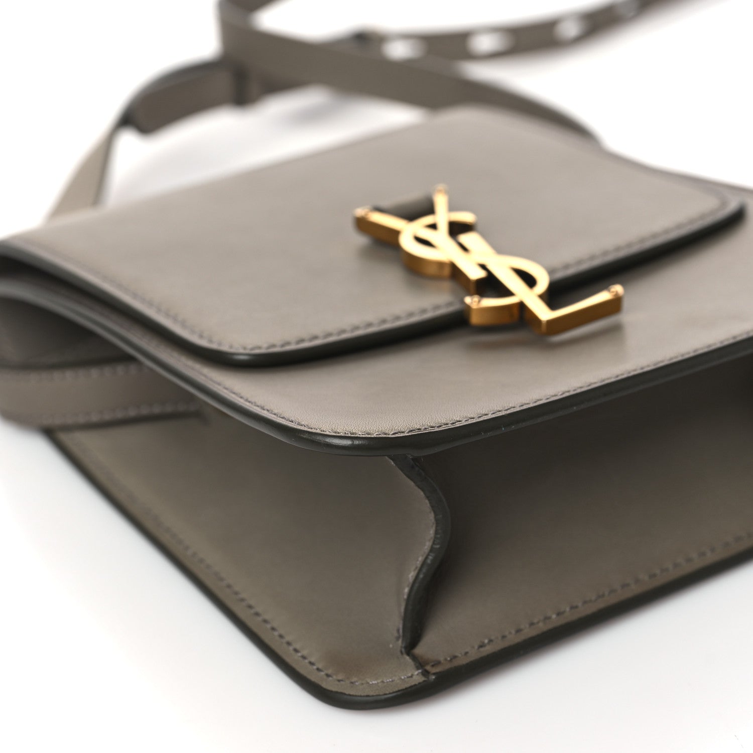 Saint Laurent Smooth Calfskin North South Kaia Satchel Grey 9 of 11