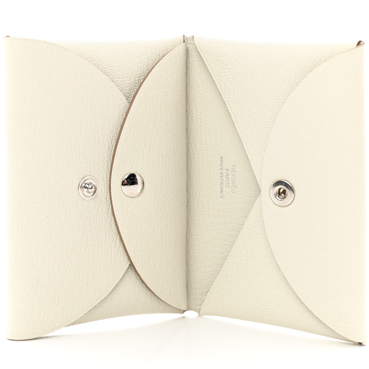 Hermes Chevre Mysore Calvi Duo Card Case Craie 3 of 6