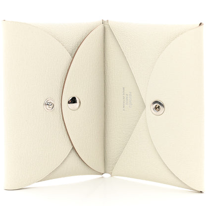 Hermes Chevre Mysore Calvi Duo Card Case Craie 3 of 6