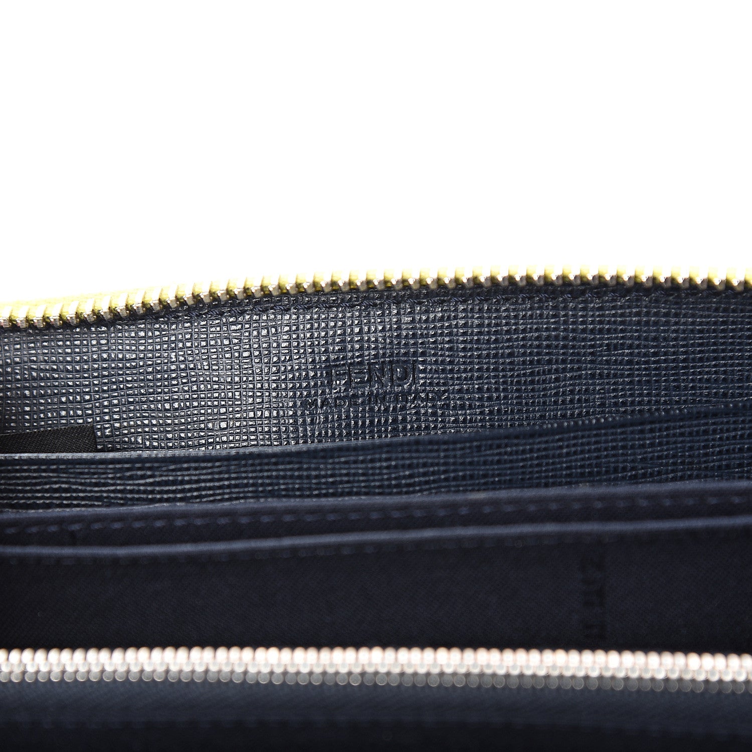 Fendi Vitello Elite Monster Eyes Inlay Bi-Color Zip Around Wallet Cedro Rosso Multicolor 5 of 8
