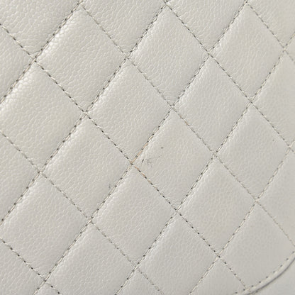 Chanel Caviar Quilted Maxi Single Flap Light Grey 11 of 12