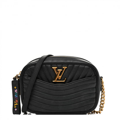 Louis Vuitton Calfskin New Wave Camera Bag Black 1 of 10