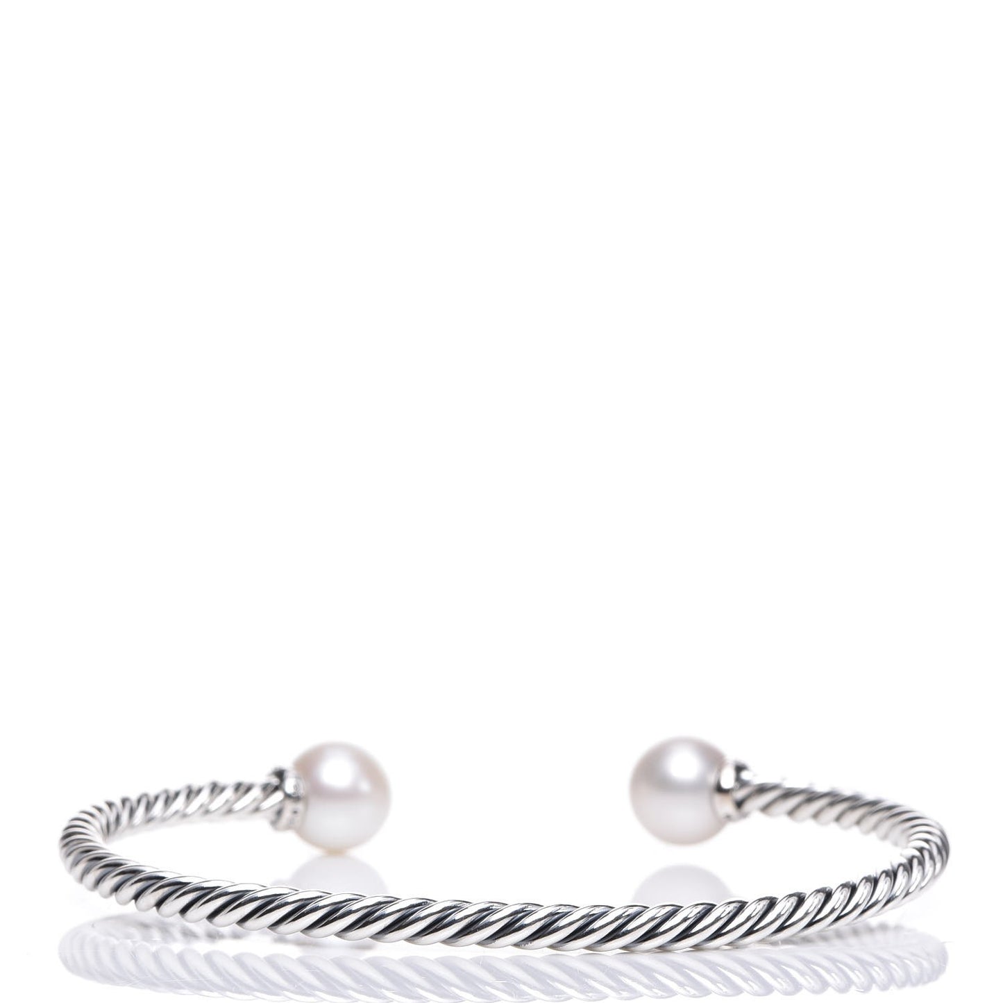 Sterling Silver Diamond Pearl 9mm Solari Bracelet