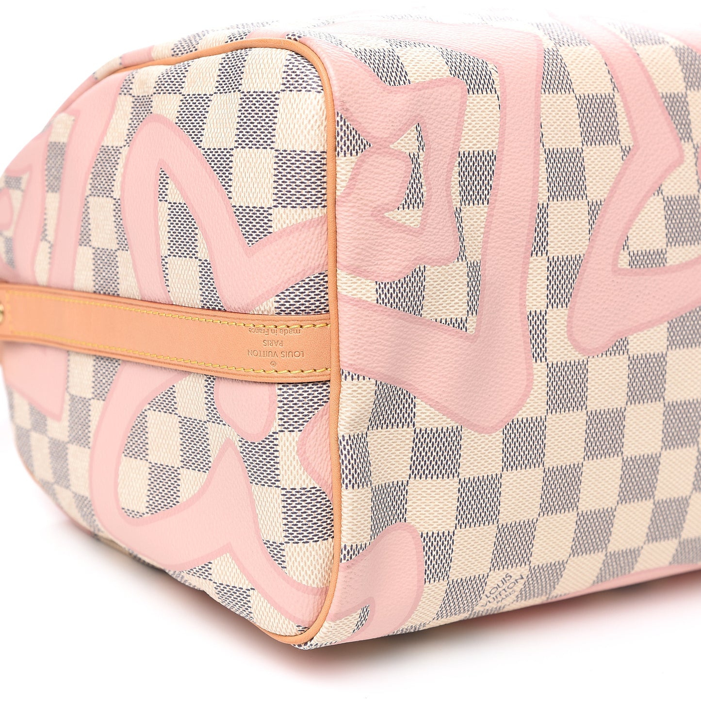 Damier Azur Tahitienne Speedy Bandouliere 30 Rose Ballerine