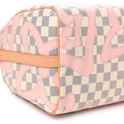 Louis Vuitton Damier Azur Tahitienne Speedy Bandouliere 30 Rose Ballerine 6 of 9