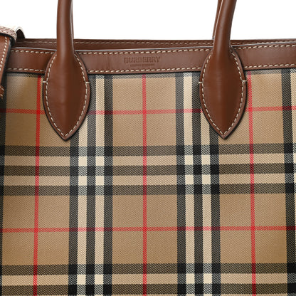 Burberry Vintage Check Calfskin Kane Tote Bag Beige Brown 7 of 9