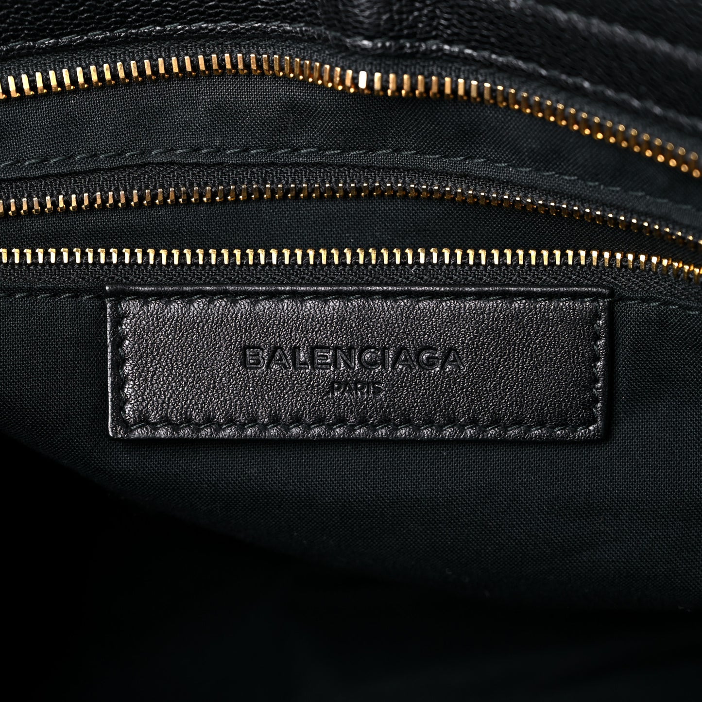 Chevre Gold Metallic Edge Hardware City Black