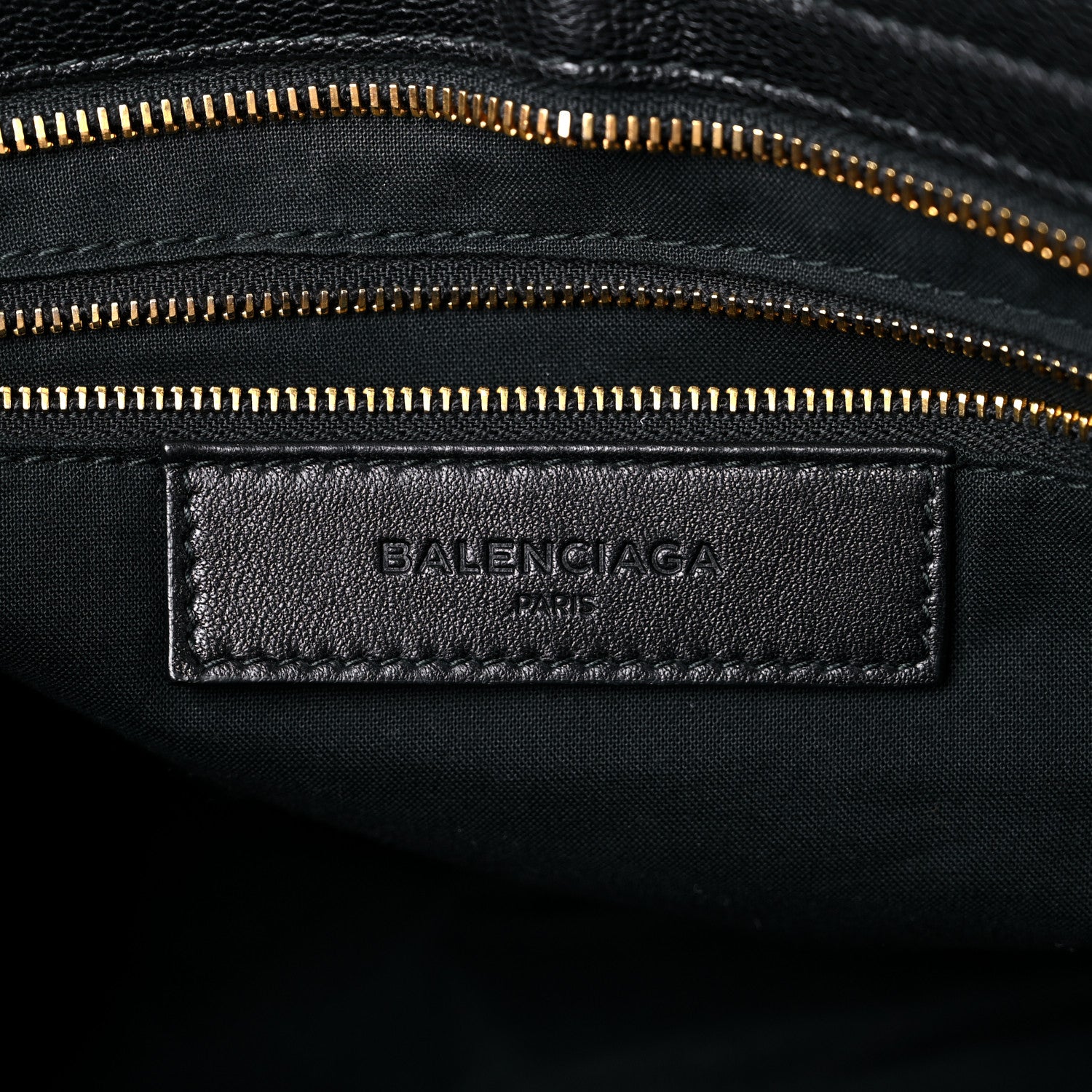 Balenciaga Chevre Gold Metallic Edge Hardware City Black 7 of 15