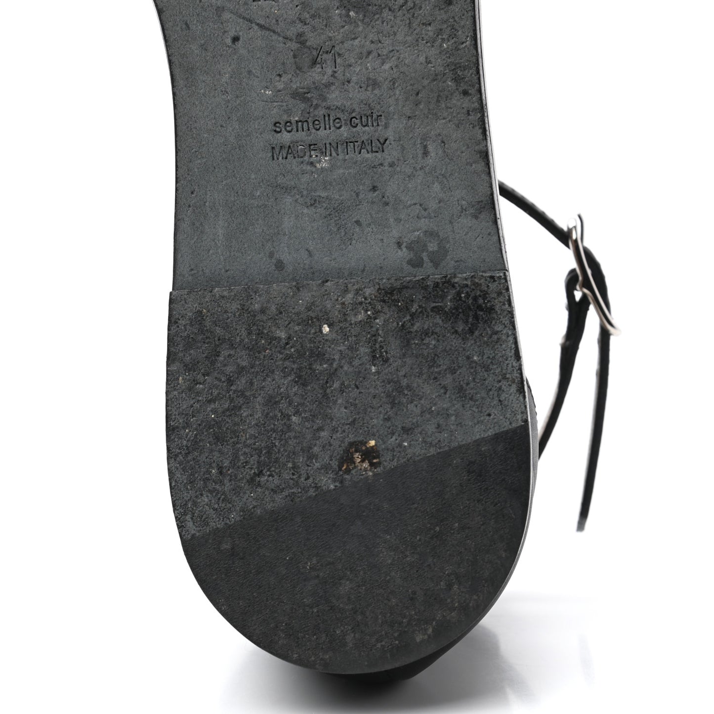 Calfskin Santorini Sandals 41 Black