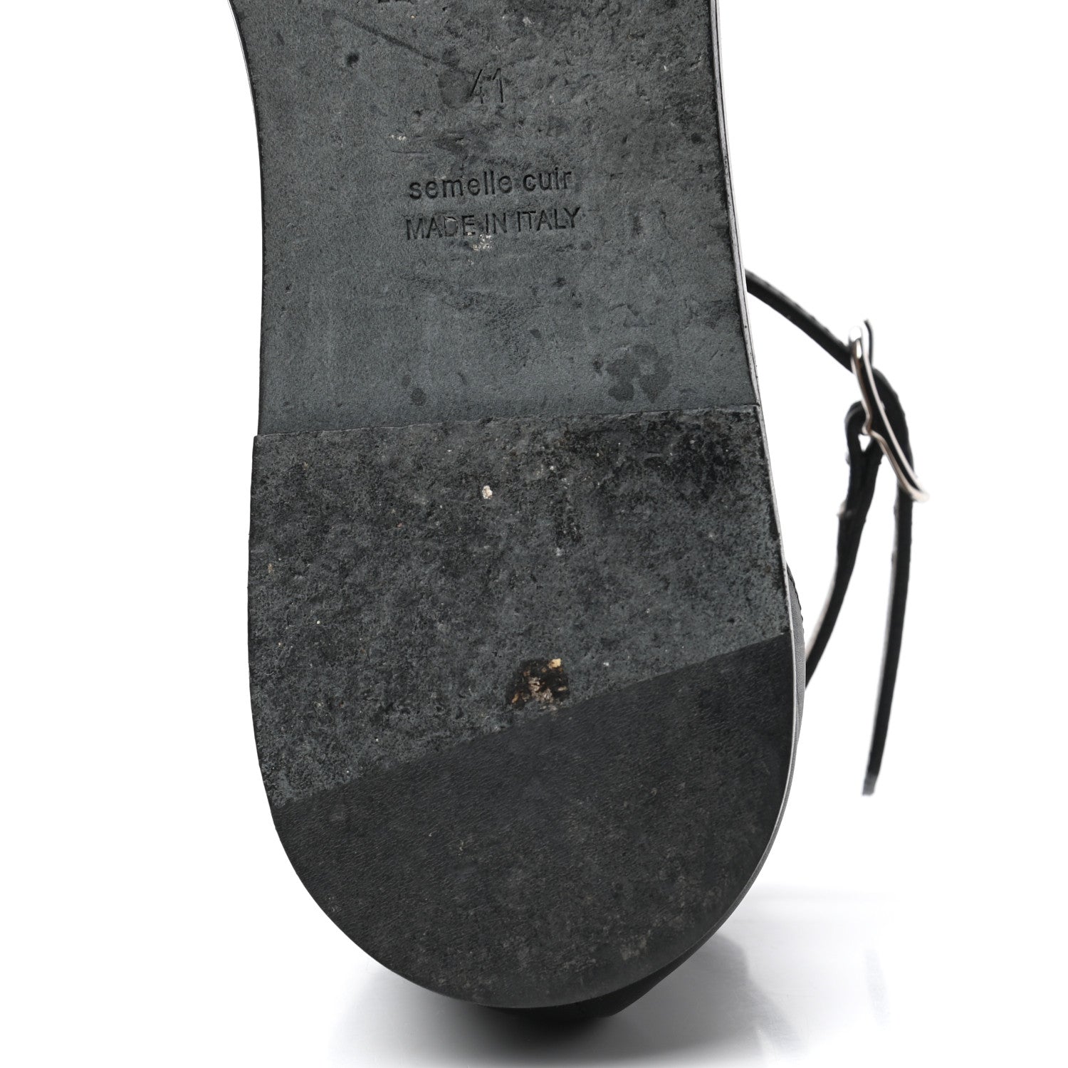 Hermes Calfskin Santorini Sandals 41 Black 9 of 14