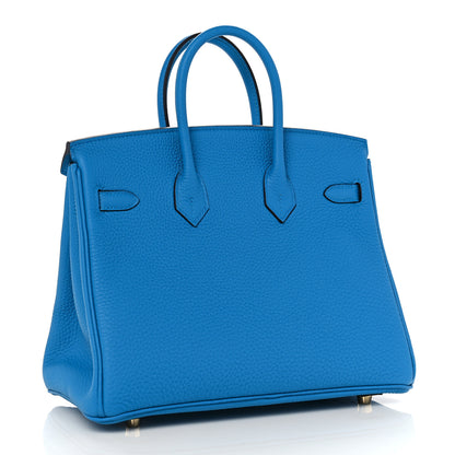 Hermes Togo Birkin 25 Bleu Zanzibar 2 of 36