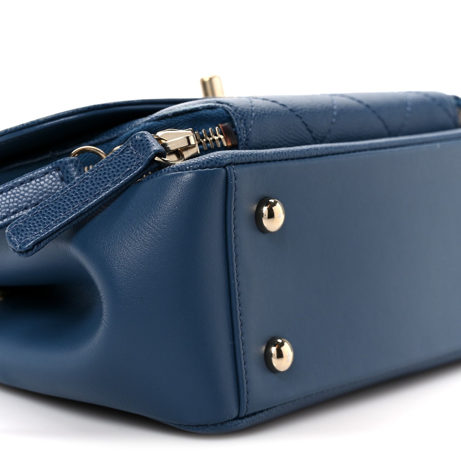 Chanel Caviar Quilted Small Business Affinity Flap Blue 10 of 12