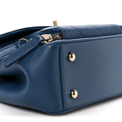 Chanel Caviar Quilted Small Business Affinity Flap Blue 10 of 12
