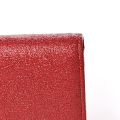 Saint Laurent Goatskin Belle De Jour Flap Wallet Rouge Orient 10 of 11