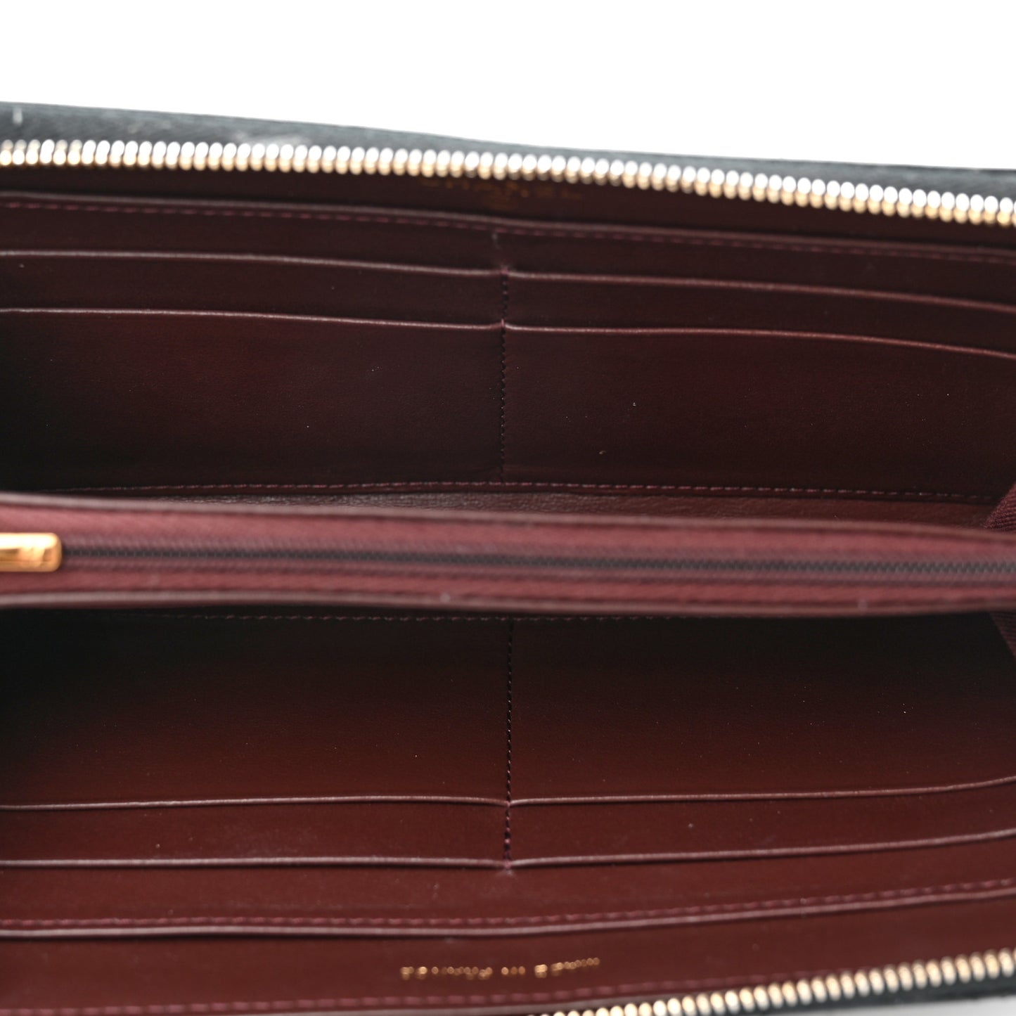 Caviar Quilted Large Gusset Zip Around Wallet Black