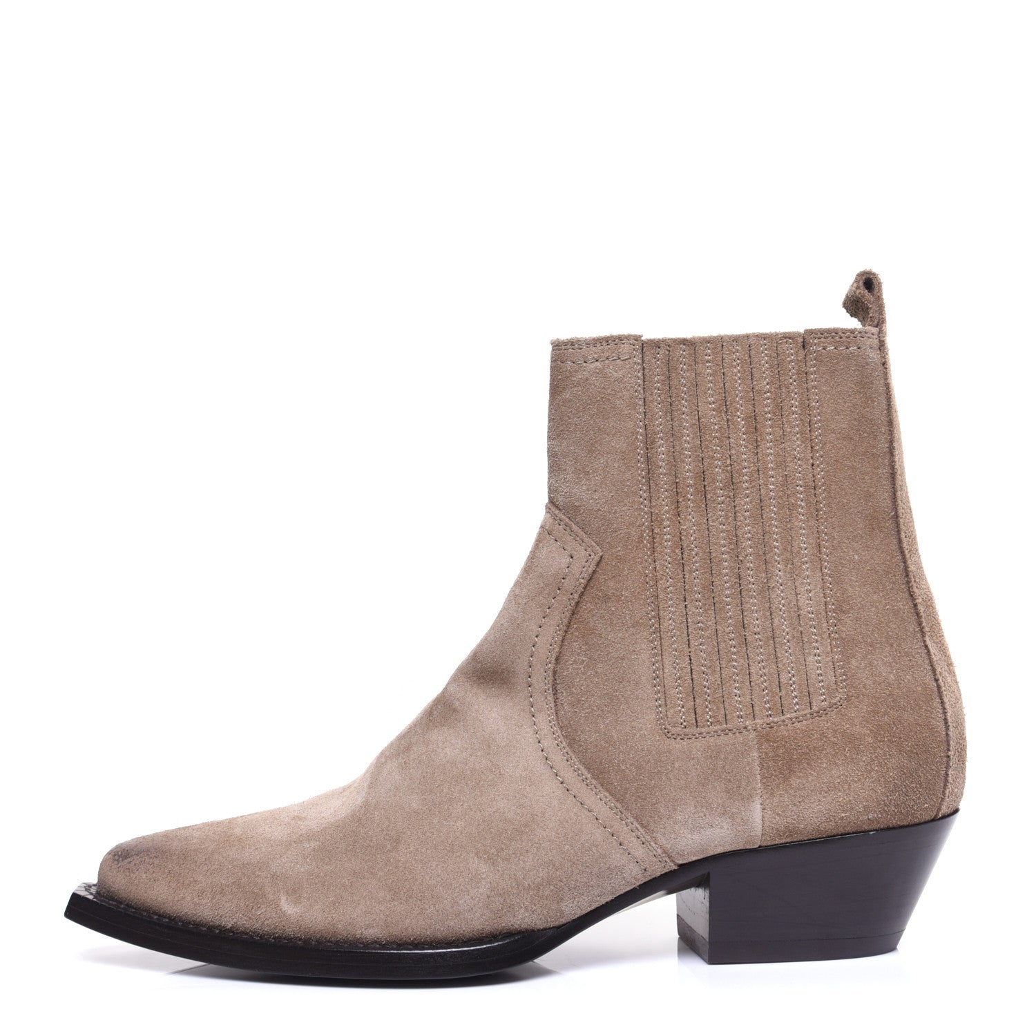 Saint Laurent Suede West Chelsea Boots 36 Sigaro 1 of 10