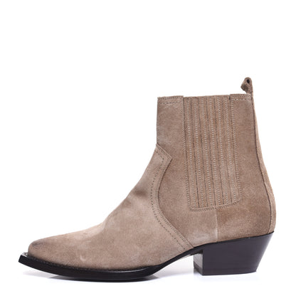 Saint Laurent Suede West Chelsea Boots 36 Sigaro 1 of 10