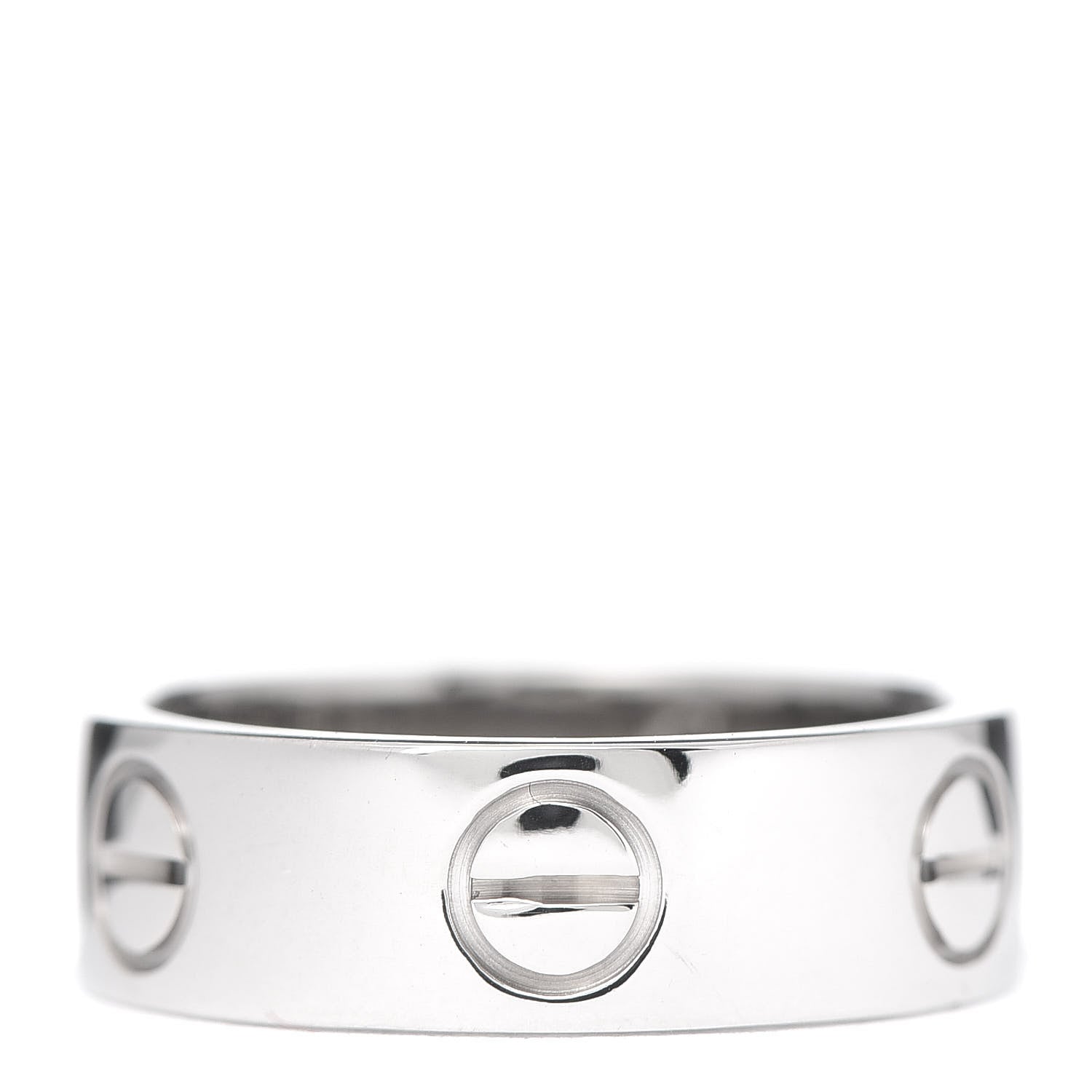 Cartier 18K White Gold 5.5mm LOVE Ring 48 4.5 1 of 4