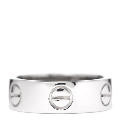 Cartier 18K White Gold 5.5mm LOVE Ring 48 4.5 1 of 4