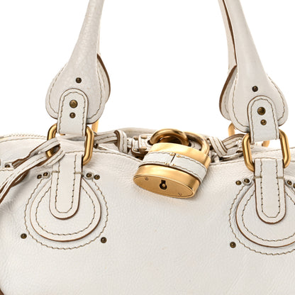 Chloe Calfskin Medium Paddington Satchel White 7 of 13