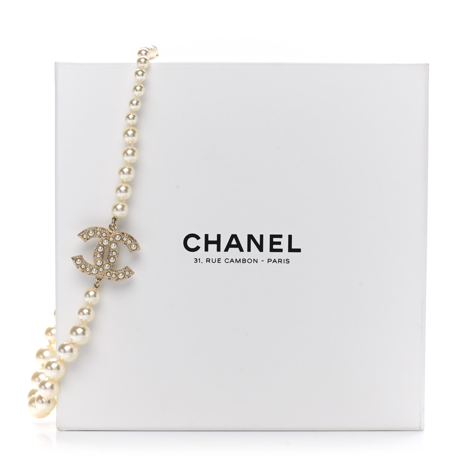 Chanel Graduated Pearl CC Short Necklace Gold 7 of 7