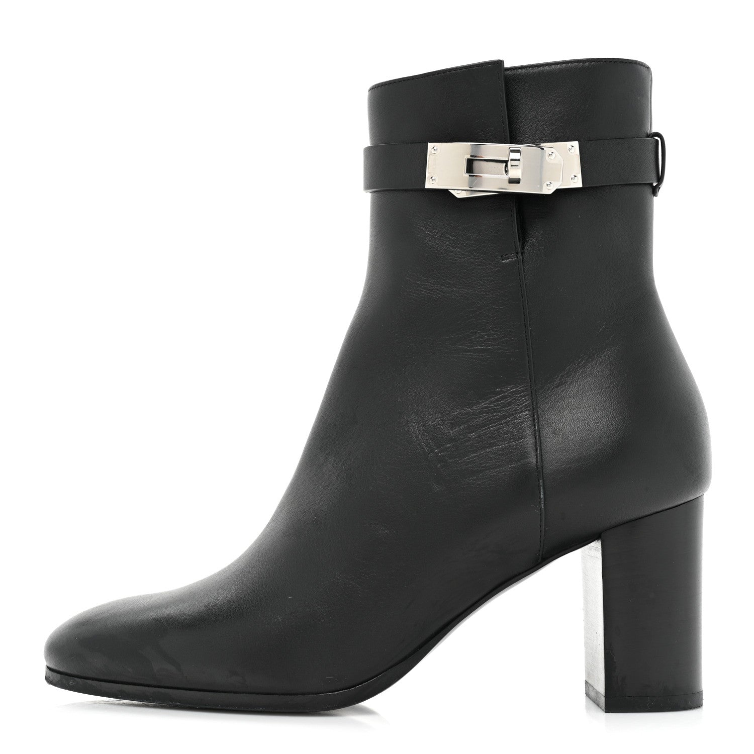 Hermes Calfskin Saint Germain Ankle Boots 36.5 Black 1 of 11