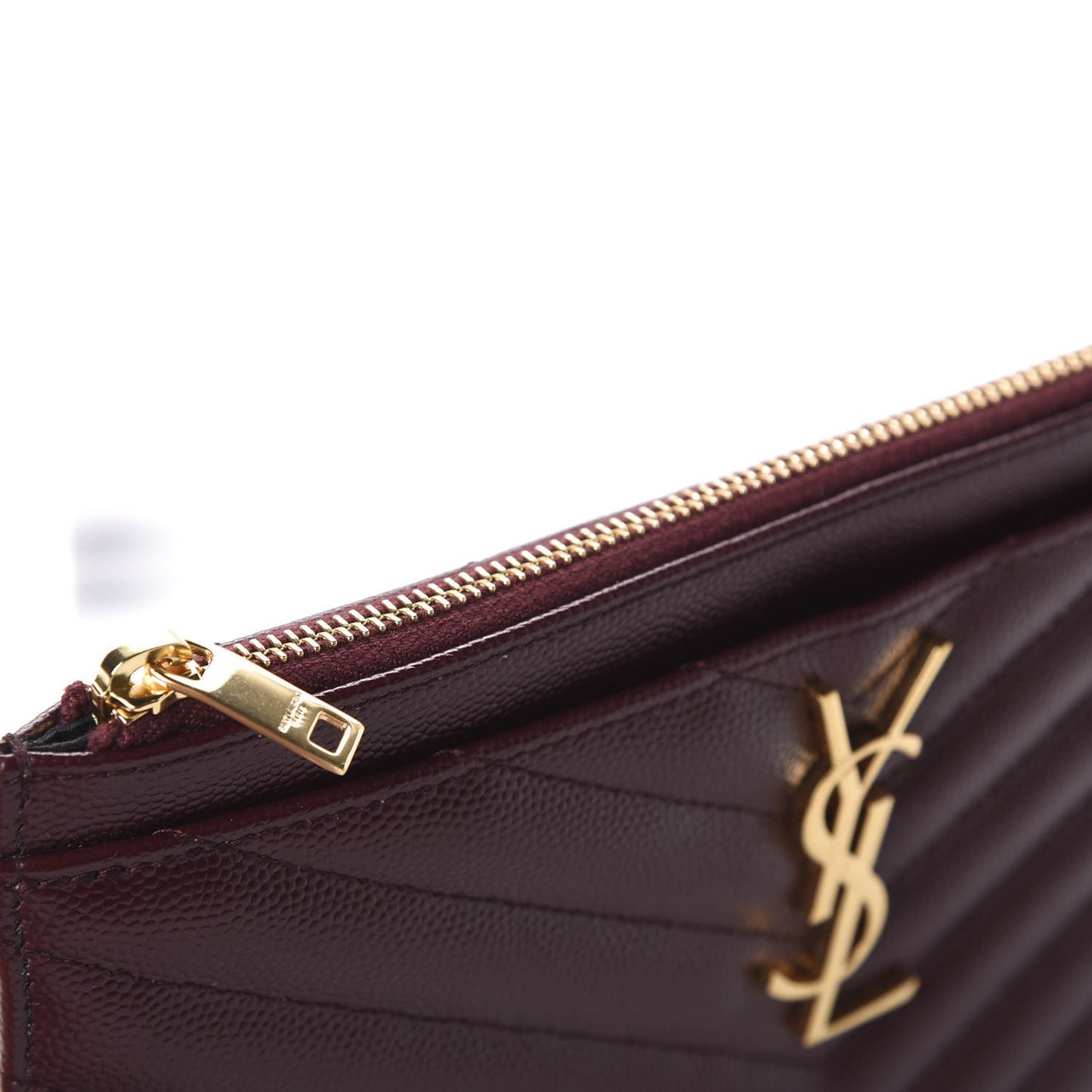 Grain De Poudre Chevron Monogram Bill Pouch Palissandre