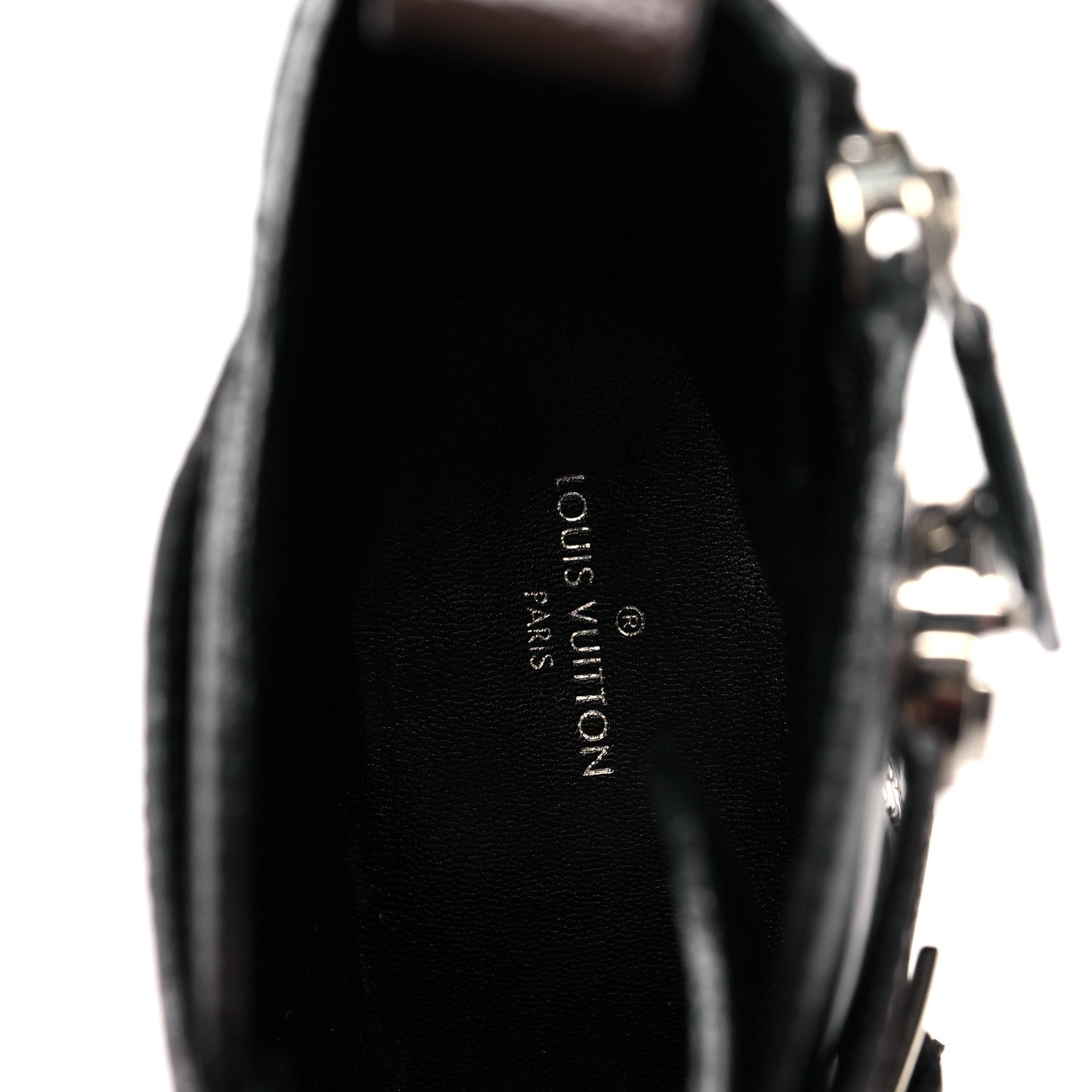 Calfskin Monogram Jumble Flat Ankle Boots 37 Black