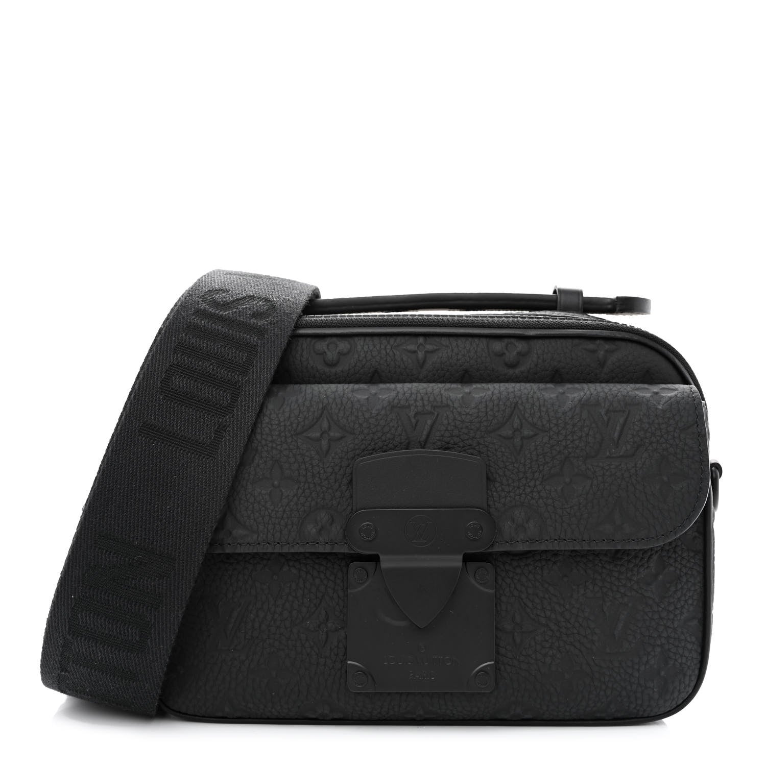 Louis Vuitton Taurillon Monogram S Lock Messenger Black 1 of 9