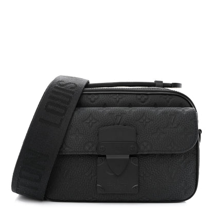 Louis Vuitton Taurillon Monogram S Lock Messenger Black 1 of 9