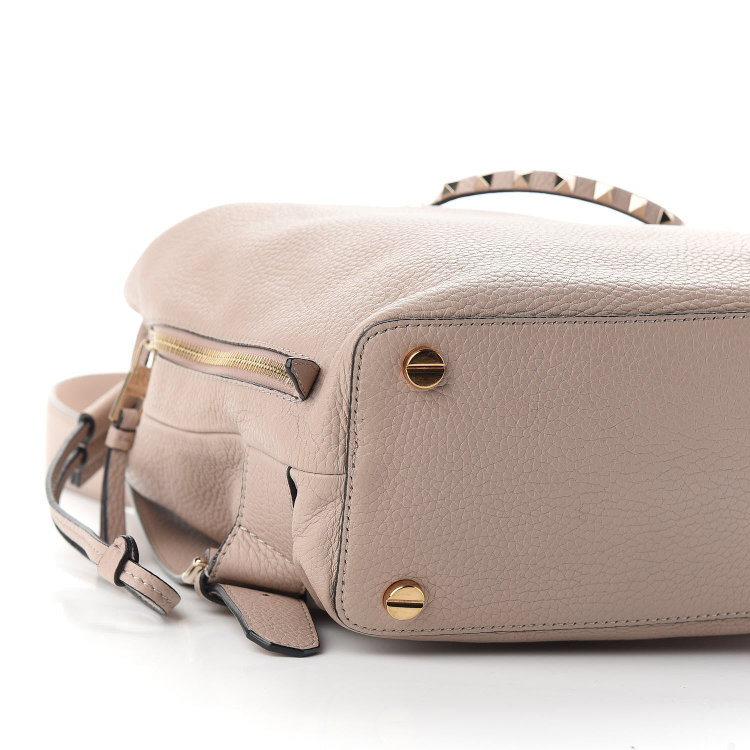 Valentino Garavani Pebbled Calfskin Rockstud Drawstring Backpack Poudre 5 of 9