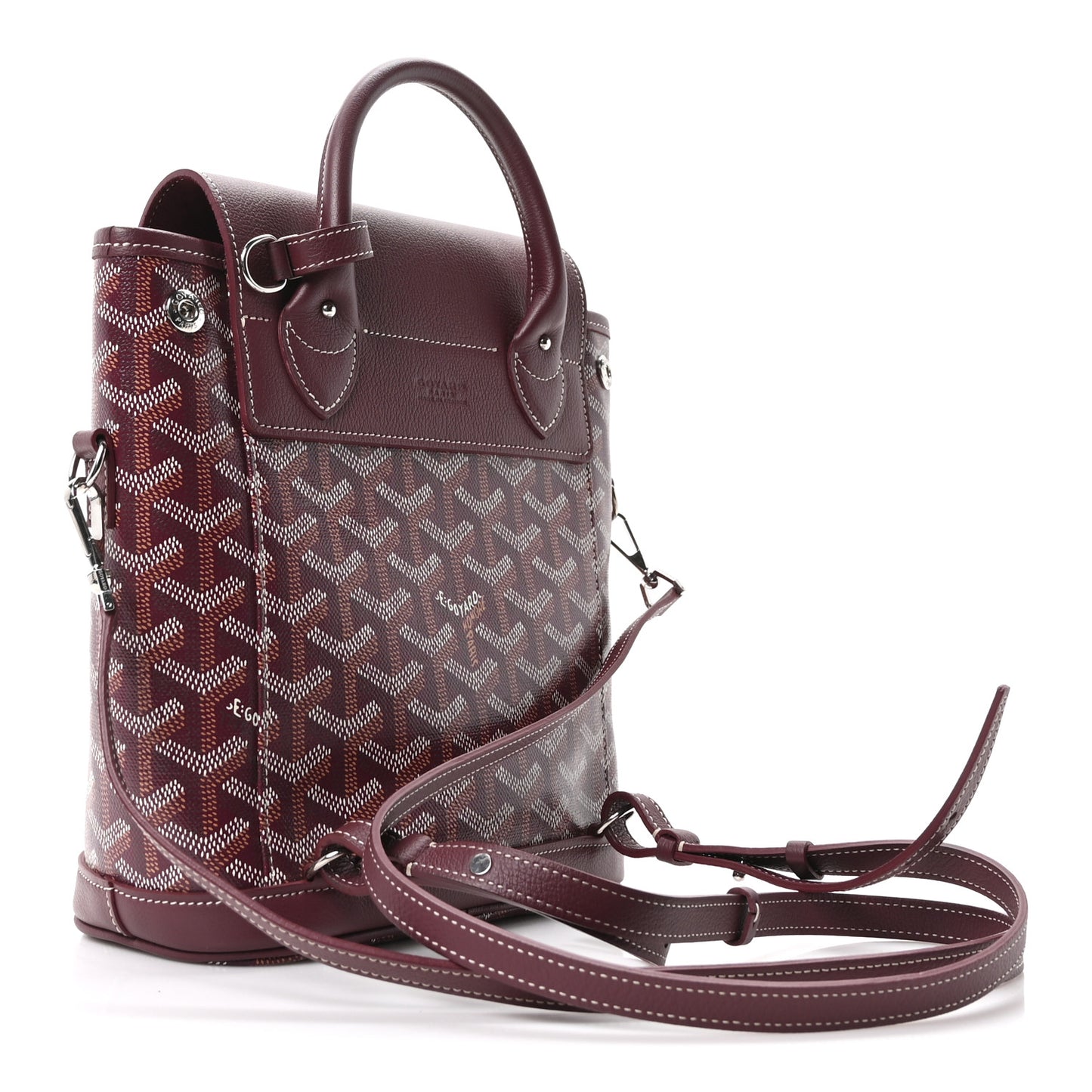 Goyardine Calfskin Mini Alpin Backpack Bordeaux