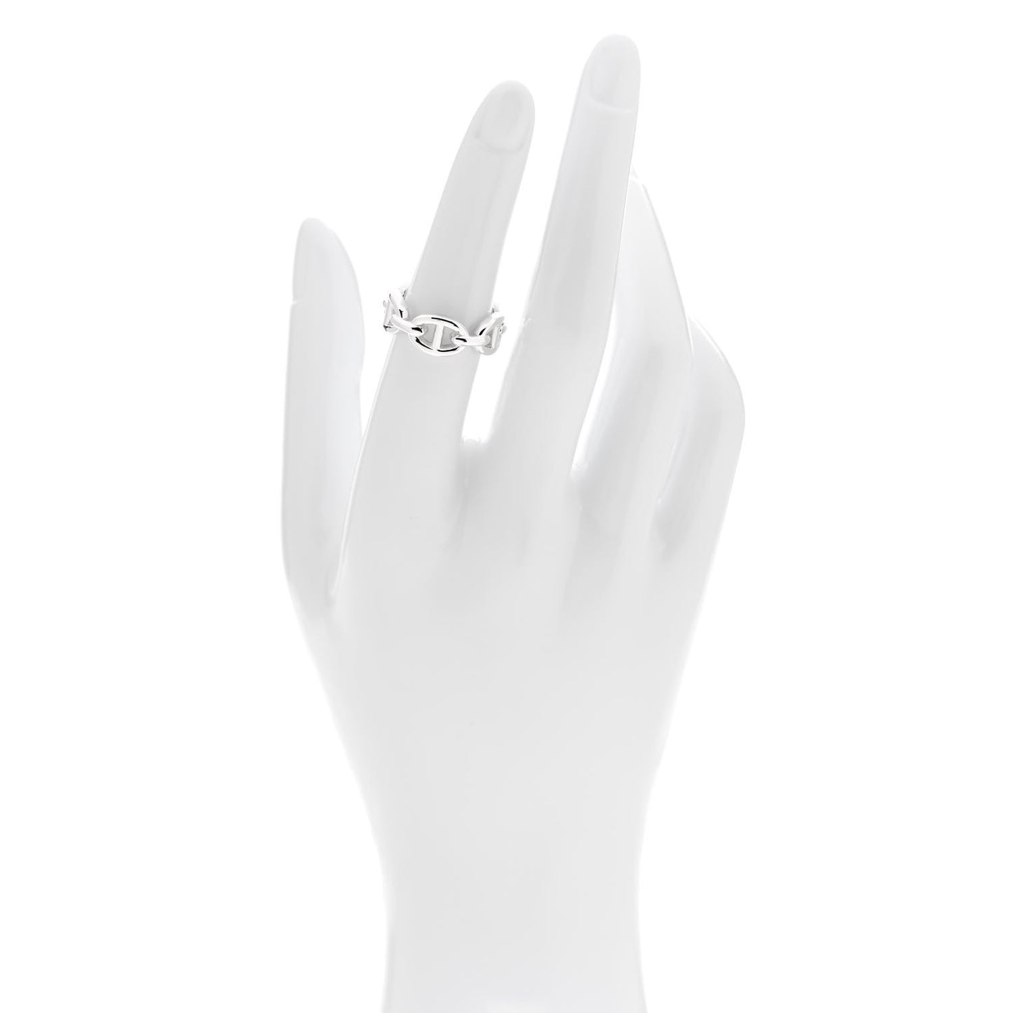 Sterling Silver PM Chaine d'Ancre Enchainee Band Ring 52 6