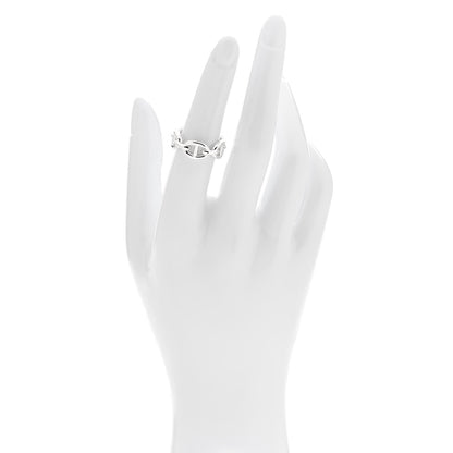 Hermes Sterling Silver PM Chaine d'Ancre Enchainee Band Ring 52 6 2 of 7