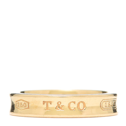 Tiffany 18K Yellow Gold Narrow 1837 Ring 48 4.5 1 of 5