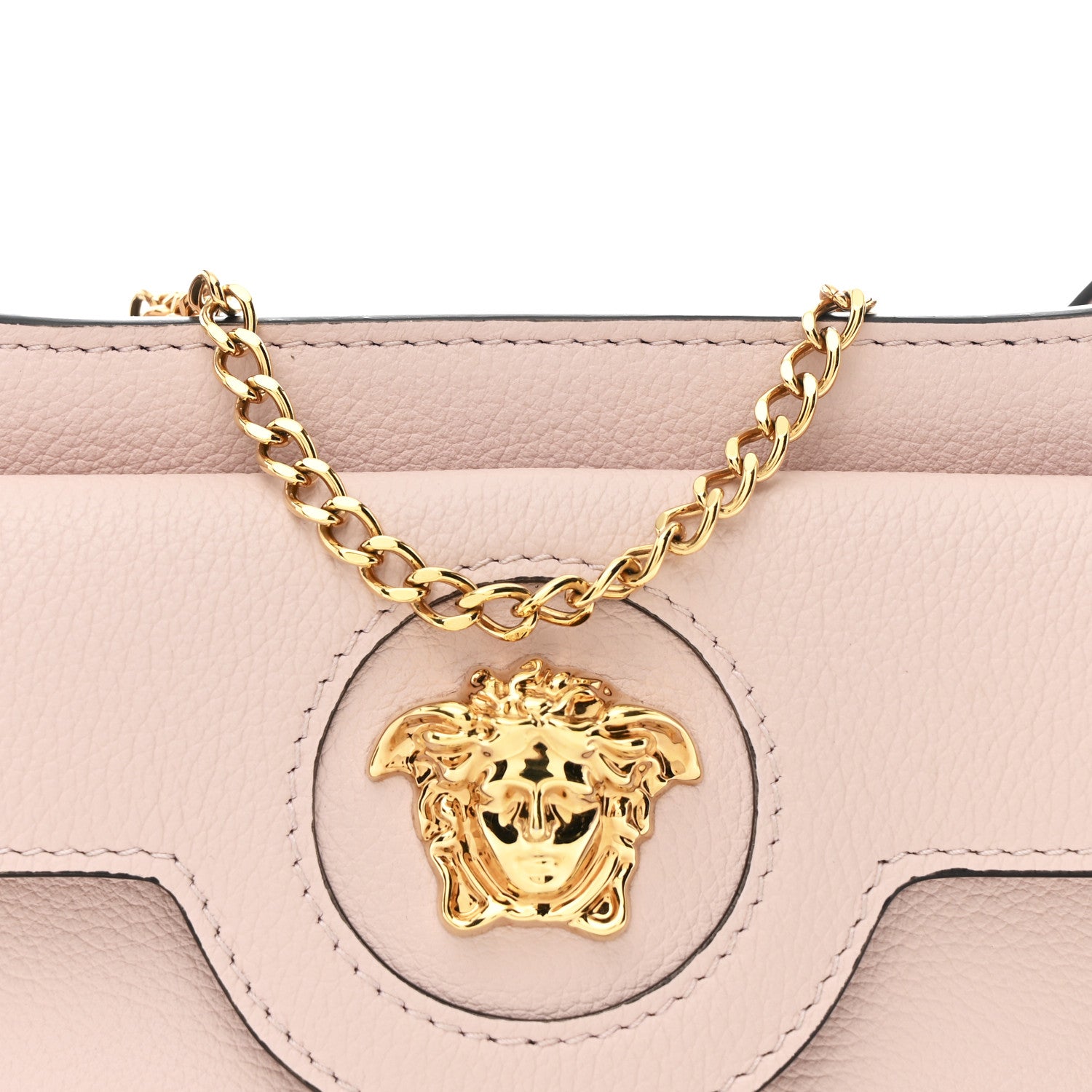Versace Grained Calfskin La Medusa Mini Crossbody Dusty Rose 8 of 11