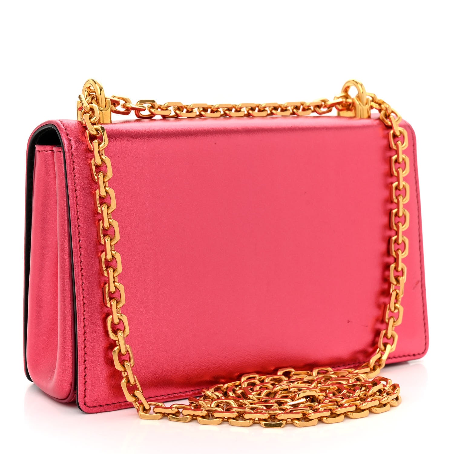 Dolce & Gabbana Metallic Calfskin DG Girls Shoulder Bag Red 3 of 16
