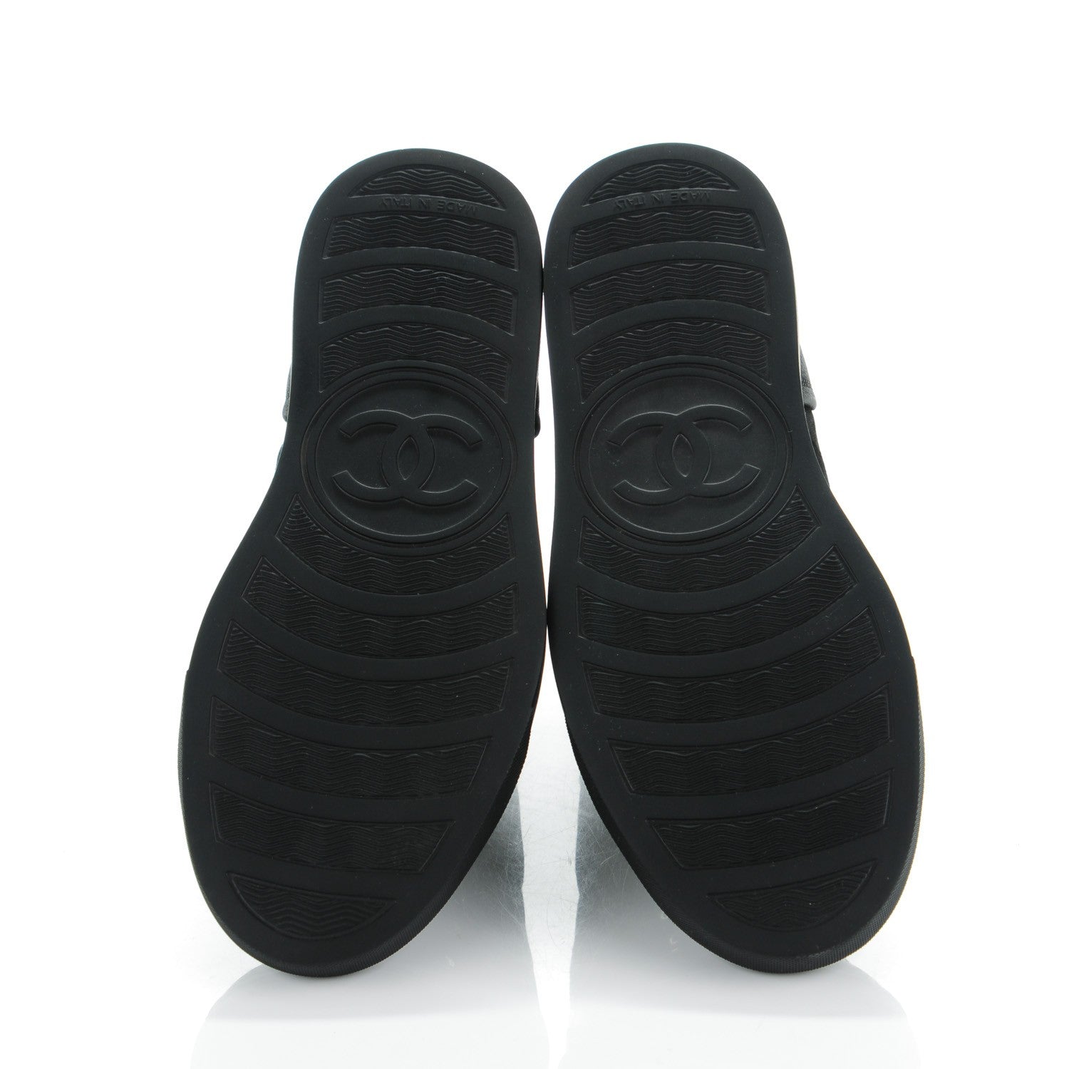 Chanel Suede Tweed High Top Sneakers 37 Black 5 of 9