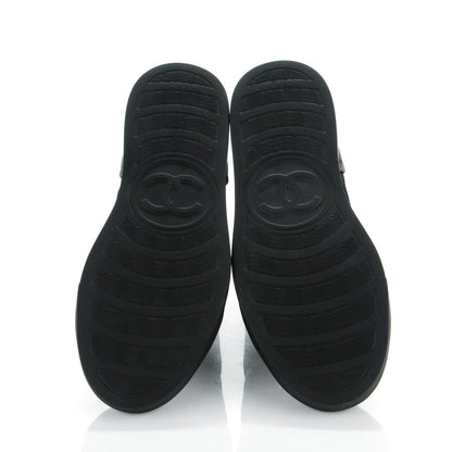 Chanel Suede Tweed High Top Sneakers 37 Black 5 of 9