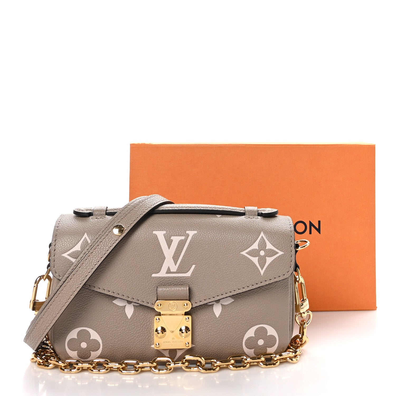 Louis Vuitton Empreinte Monogram Giant Pochette Metis East West Tourterelle Creme 11 of 11