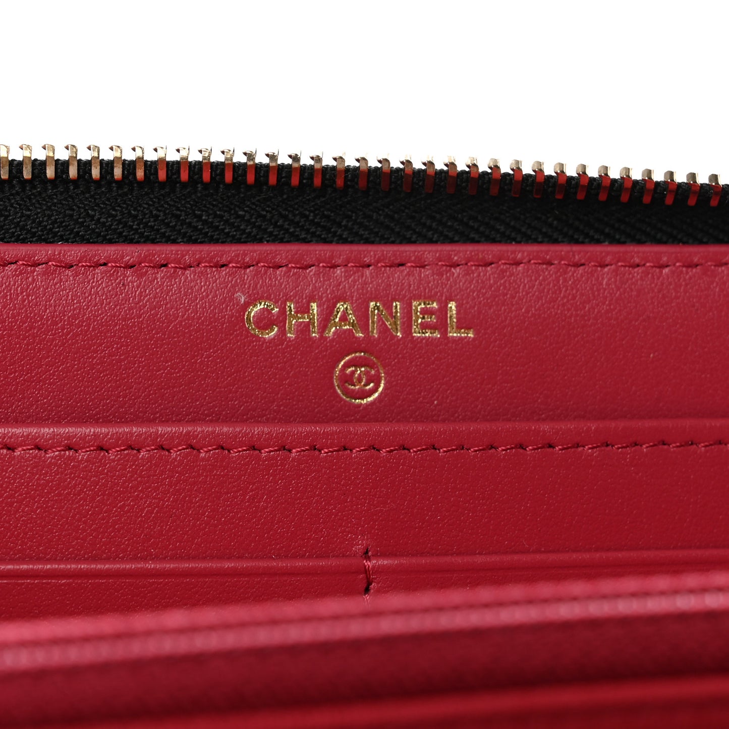 Lambskin Quilted 19 Long Zipped Around Wallet Black