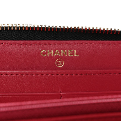 Chanel Lambskin Quilted 19 Long Zipped Around Wallet Black 7 of 8